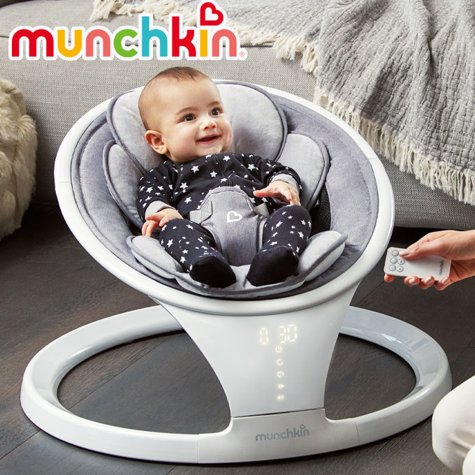マンチキン Munchkin 電動ベビースウィング バウンサー FTMU21330 音楽 Bluetooth対応 収納 コンパクト 軽量 【ご自宅配送限定】 ‥ od