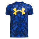【メール便送料無料】アンダーアーマー Tシャツ 半袖 ジュニア UAテック ショートスリーブTシャツ オールオーバープリント ビッグロゴ 1363278-406 UNDER ARMOUR(4)