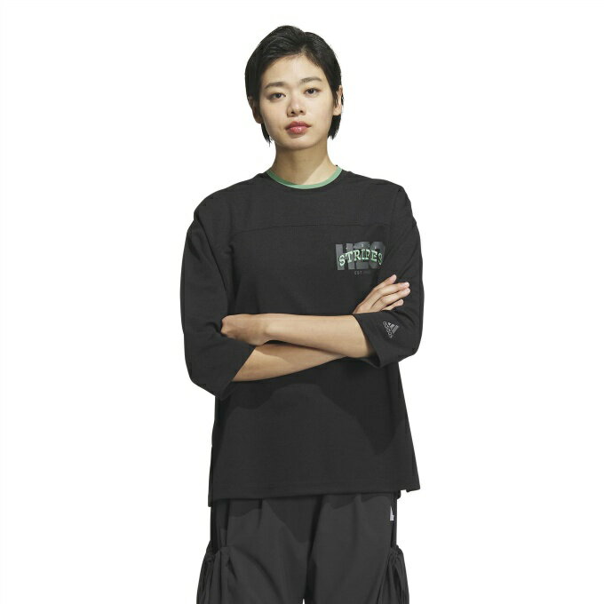 アディダス Tシャツ レディース カレッジ ルーズフィット ピケ 3/4袖（七分袖）Tシャツ KTX36-JG3781 adidas