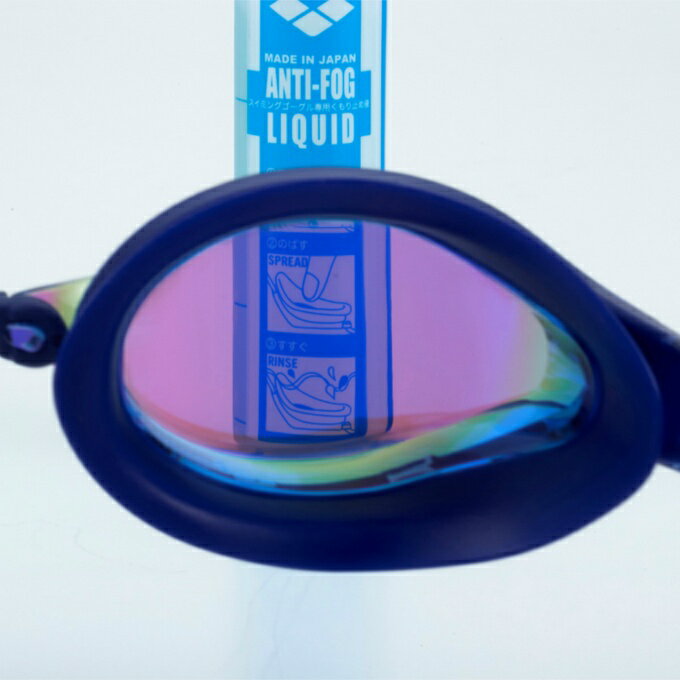 アリーナ arena FINA承認 クッション付き スイミングゴーグル ミラーレンズ メンズ レディース WA QC2クッション ミラー リノン AS5SGG20U-BLEM