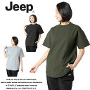 【メール便送料無料】ジープ Jeep Tシャツ 半袖 ブラック グレイ カーキ レディース ヘムラウンド 半袖 T JP171146D16