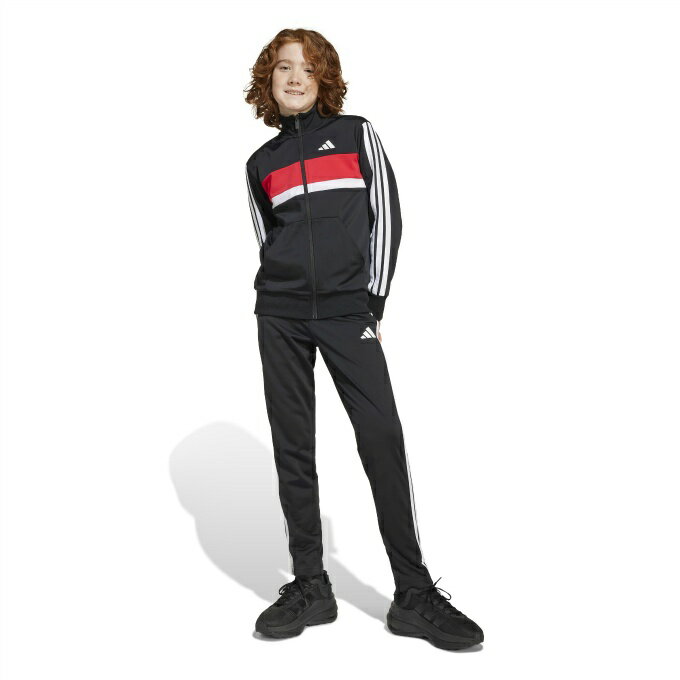 乐天商城 - アディダス(adidas) ジャージ上下セット ジュニア シーズナル エッセンシャルズ Tiberio スリーストライプス トリコット トラックスーツ キッズ JC7519 KQG66 od