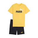 【メール便送料無料】プーマ Tシャツ 上下セット ジュニア ボーイズ ESS 2 カラー NO. 1 ロゴ 半袖 Tシャツ アンド ショーツ セット 687867-55 PUMA