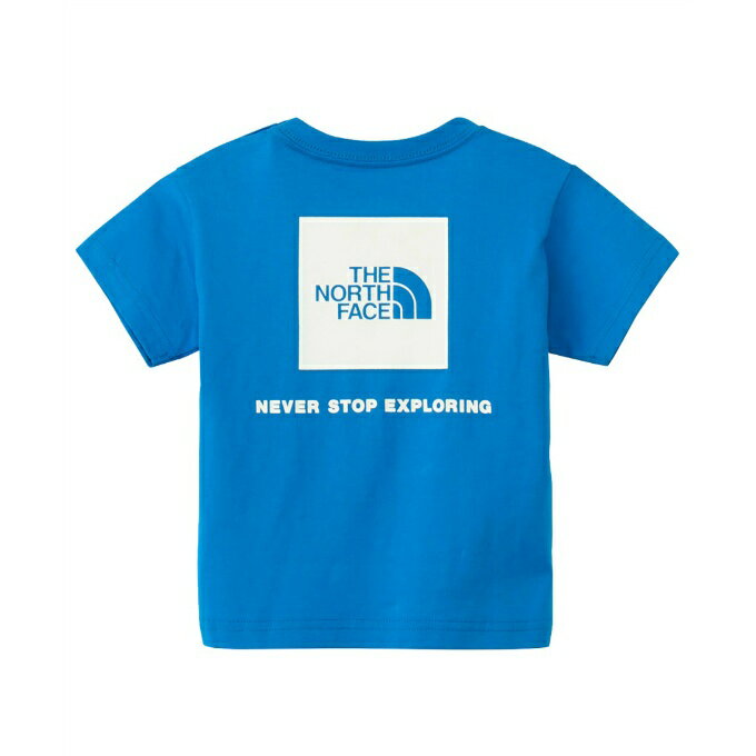 背面に大きなスクエアロゴを配置した半袖Tシャツのベビーモデル。自然な風合いのオーガニックコットンを使用しており、やわらかくなめらかな着心地です。脱ぎ着がしやすいよう、左肩ドットボタン仕様。大人共通デザインで、親子でお揃いのコーディネートが楽しめるアイテムです。 ■カラー：HB(ヒーローブルー) ■サイズ：80、90 ■素材：Organic Cotton 天竺（綿100％） ■原産国：バングラデシュ ■機能：着脱しやすいように左肩ドットボタン仕様 検索ワード：アウトドアウェア トレッキングウェア 半そで