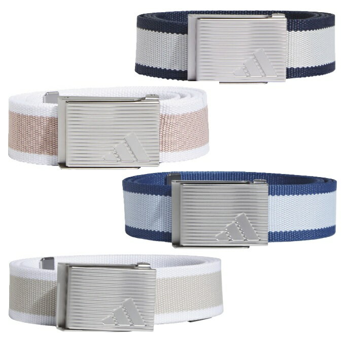 ゴルフウェアにスタイルと実用性を加えるために設計されたリバーシブルベルト。一部はリサイクル素材で作られており、アディダスの環境への影響を軽減する取り組みを反映しています。コース上でもオフでも、このベルトはゴルファーのワードローブに欠かせないアイテム。 ■カラー： WH/WDタープ(JN9132/ホワイト／ワンダータープ) CNV/WSV(JN9133/カレッジネイビー／ワンダーシルバー) DPTRL/CSKY(KB9380/ダスキーペトロール／クリスタルスカイ) WH/WDアルミナ(KB9379/ホワイト／ワンダーアルミナ) ■サイズ：OSFW ■素材：ポリエステル100% ■原産国：中国 ■特徴： ・32mm幅　カッタブルベルト ・3バーロゴのバックル ・リバーシブル ■洗濯表示：家庭での洗濯禁止、濡れた布でふき取り ※商品画像はサンプルのため、若干の仕様変更がある場合がございます。予めご了承下さい。