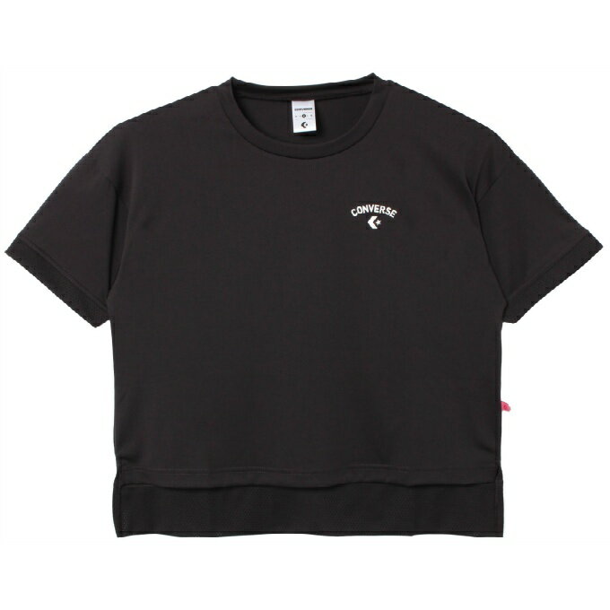 バスケットボールのルーツを印象付ける、メッシュ素材を袖口と裾に使用したTシャツ。アーチ状のロゴデザインを左胸にプリント。 ■カラー：BK ■サイズ： M(着丈/53cm、肩幅/50cm、身幅/54cm、裄丈/43cm) L(着丈/55cm、肩幅/52cm、身幅/56cm、裄丈/45cm) ※製品によって仕上りサイズに多少の誤差がありますのでご了承下さい ■素材： 本体：ポリエステル100% メッシュ部分：ポリエステル100% ■原産国：ベトナム 検索ワード：スポーツウェア トレーニングウェア 半そで ショートスリーブ 機能Tシャツ
