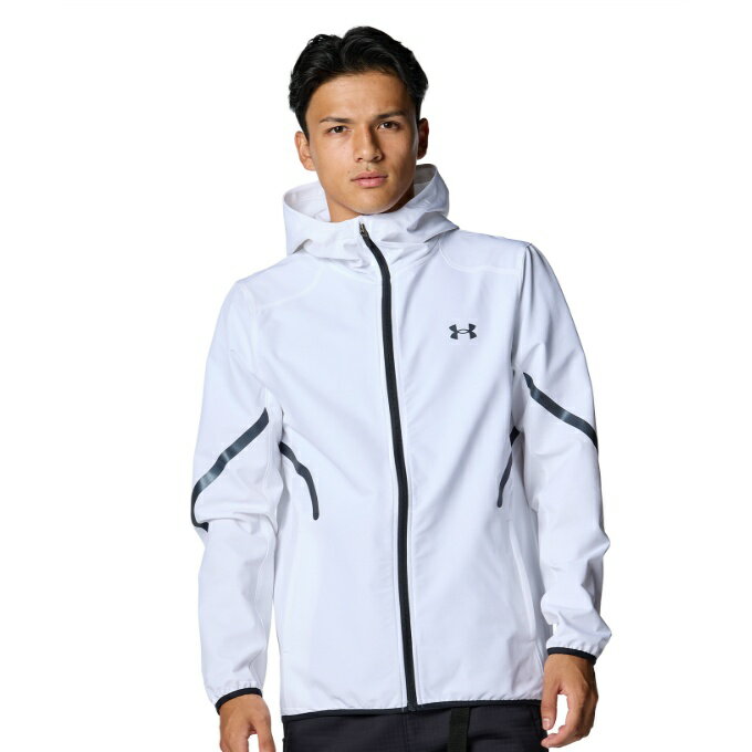 【メール便送料無料】アンダーアーマー ウインドブレーカー ジャケット メンズ UA BRUSHED WOVEN REFLECT JACKET 6007741-100 UNDER ARMOUR