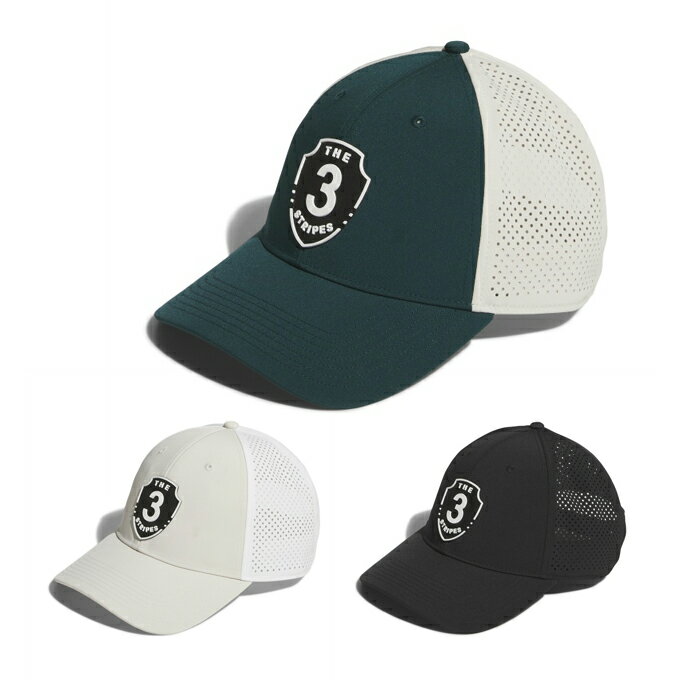 カーブをつけたつばがクラッシックな印象を与えるゴルフキャップ。 日差しが強い日でも、視界をしっかりガードし、集中力をサポートするadidasのゴルフキャップ。メッシュ素材のバックパネルが通気性を高める。 ■カラー： オーロラアイビー ( JX7033 aurora ivy ) アルミナ ( JN9763 alumina ) ブラック ( JX7032 black ) ■サイズ：OSFX ( フリーサイズ ) ■素材：ポリエステル97%、ポリウレタン3% ■特長： ・背面にメッシュパネル ・フィット感を調節できるクロージャー ・スポーツグラフィック ・AEROREADYスウェットバンド ■原産国：中国 検索ワード：帽子 ぼうし cap