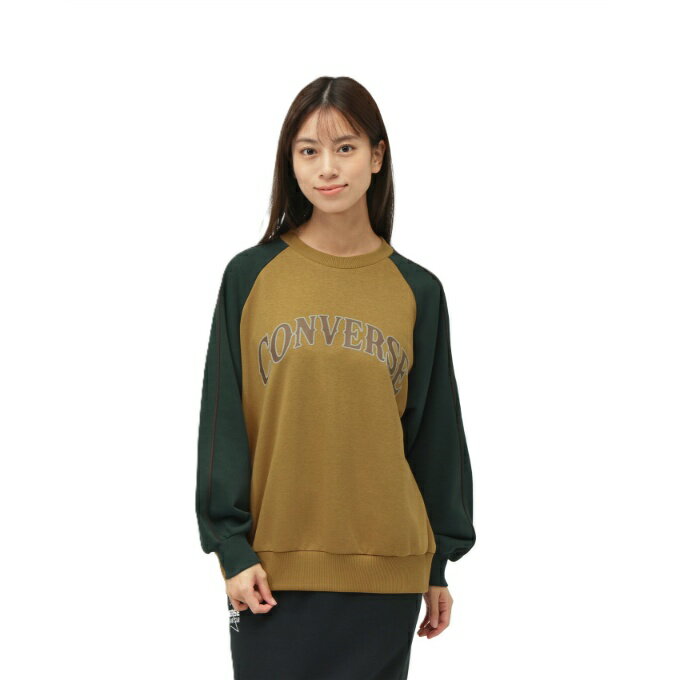 コンバース(CONVERSE) スウェットトレーナー レディース カラーブロック 裏毛クルースウェット 4220022..