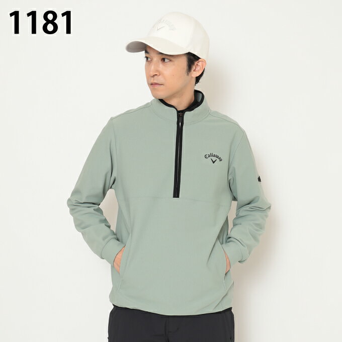 キャロウェイ(Callaway) ゴルフウェア スウェット メンズ 裏起毛ハーフジップモックネックシャツ C25233109 【国内正規品】【2025年秋冬モデル】 od