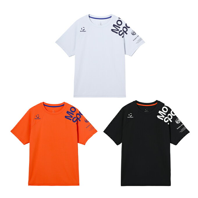 ■カラー：GY00(グレー)、OR00(オレンジ)、BK00(ブラック) ■サイズ：S、M、L、O、XO ■素材：接触冷感グリッドメッシュ(ナイロン96%、ポリウレタン4%) ■原産国：中国 ■機能： ・吸汗 ・ストレッチ ・接触冷感 ・UV CUT(UPF50+) ■特長： ・デザインポイント/左袖の肩グラフィックが特徴的な接触冷感半袖Tシャツ ・素材着心地/接触冷感素材を用いて暑い時期でも快適な着用を実現。 ・シルエット/ジャスト 検索ワード：スポーツウェア トレーニングウェア 半そで 機能Tシャツ