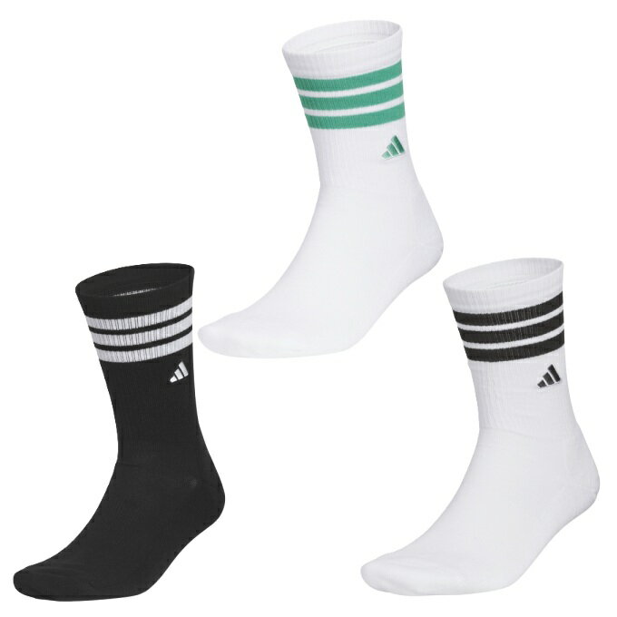 ADIDAS - アディダス(adidas) ゴルフ ソックス レディース スリーストライプス クルーソックス KO387 【国内正規品】【2026年春夏モデル】 od