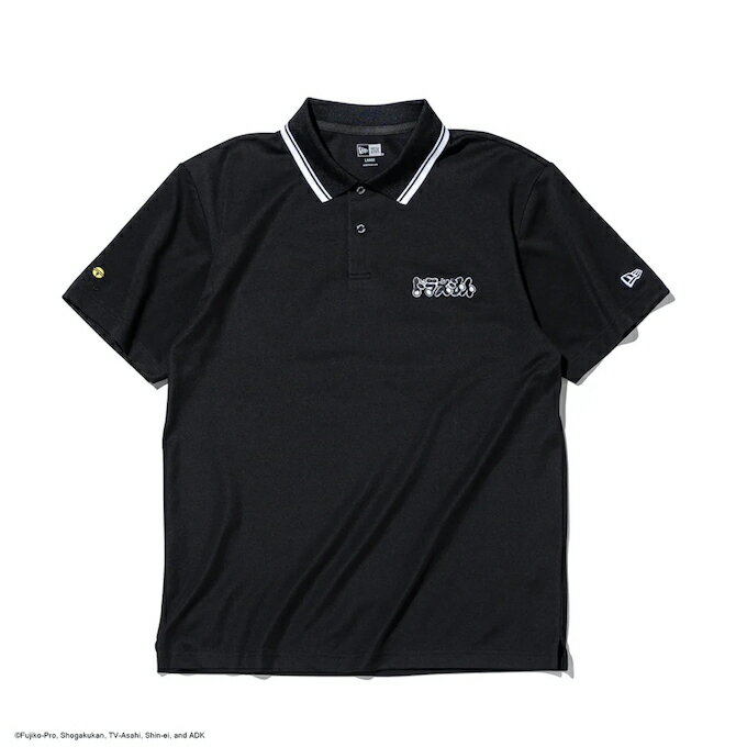 乐天商城 - ニューエラ(NEW ERA) ゴルフウェア ポロシャツ 半袖 メンズ 鹿の子 ポロシャツ ドラえもん GO PLAY GOLF ブラック 14935371 【国内正規品】【2026年春夏モデル】 od