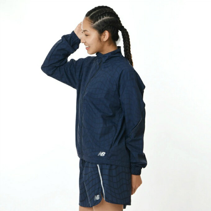 ニューバランス ウインドブレーカー ジャケット レディース Impact Run プリンテッド ライト パッカブル ジャケット WJ21265 NNY new balance run