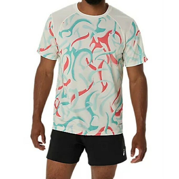 アシックス ランニングウェア Tシャツ 半袖 メンズ ROADランニンググラフィック半袖シャツ 2011D092-200 asics run