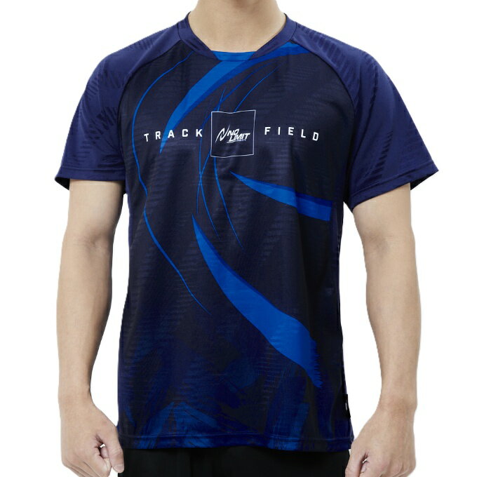 Shirts - 【期間限定クーポン配布中！ 5/9 20:00〜5/18 23:59】 ニシスポーツ(NISHI) 陸上 ウェア 半袖Tシャツ メンズ グラフィックジャカード半袖T 2811A619-400 run