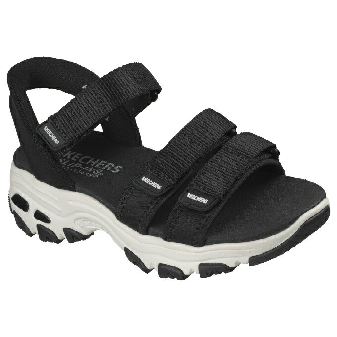 Sports Sandal - スケッチャーズ SKECHERS ストラップサンダル レディース SLPディーライツサンダル 163651-BLK run