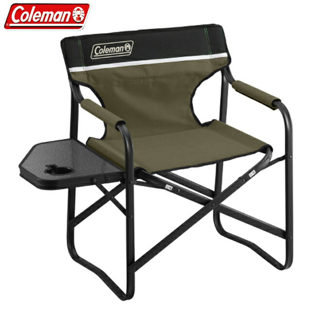 コールマン アウトドアチェア サイドテーブル付デッキチェア オリーブ 2000033809 Coleman himarayasc-10009177 ヒマラヤサッカーフットサル専門店 パッケージ画像