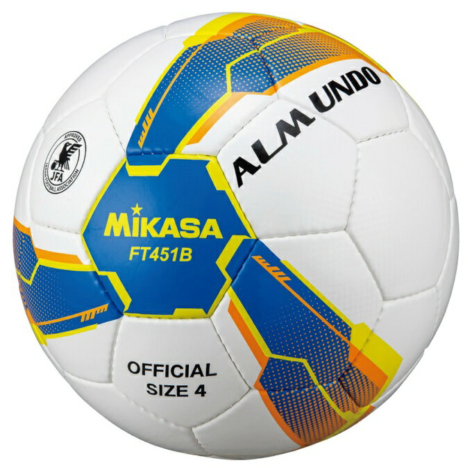 ボール ミカサ MIKASA サッカーボール 4号 検定球 ジュニア ALMUNDO 検定球 手縫い BLY FT451B-BLY sc