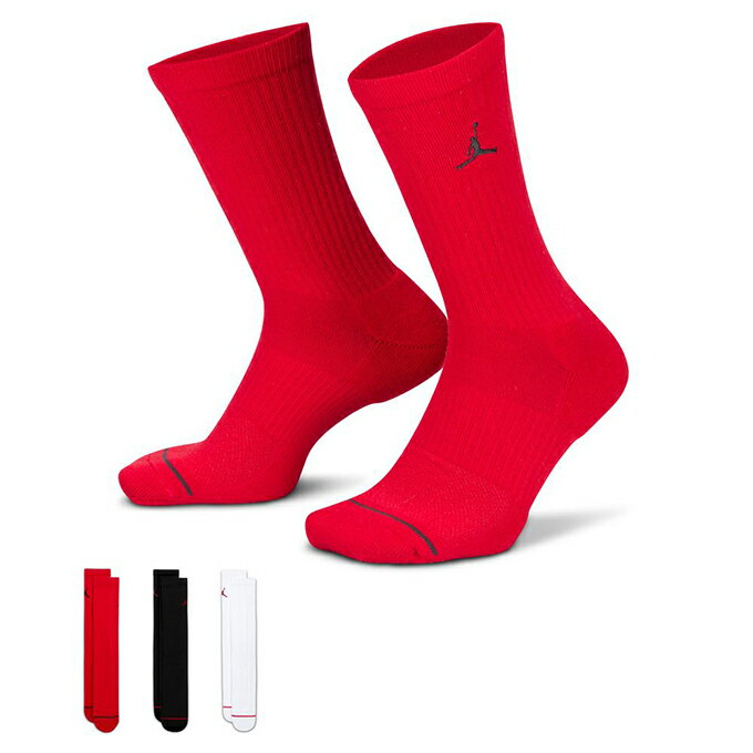 乐天商城 - ジョーダン JORDAN バスケットボール パックソックス メンズ レディース JDNエブリデイ クルー3Pソックス DX9632-918 sc