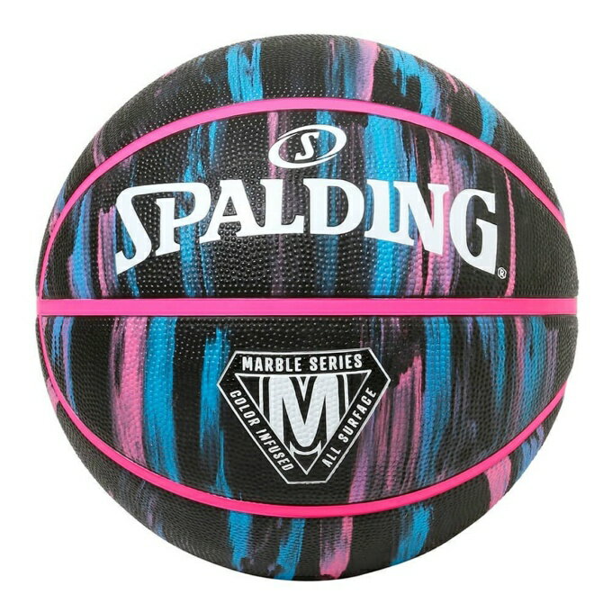 【期間限定クーポン配布中！ 5/30 0:00〜6/11 1:59】 スポルディング SPALDING バスケットボール 6号球 マーブル ブラックネオン ラバー 84-409Z sc