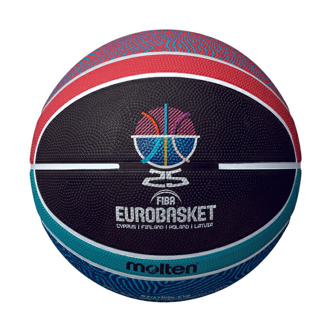 FIBA EuroBasket 2025 限定デザインの公式試合球レプリカ ■サイズ：5号球 ■対象：小学生 ■サイズ：直径約22.0cm ■重量：約485g ■素材：ゴム 検索ワード：屋内 バスケットボール