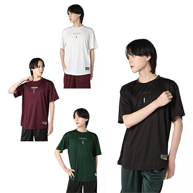 【期間限定クーポン配布中！ 12/30 0:00～1/5 23:59】【メール便送料無料】スリーポイント ThreePoint バスケットボールウェア 半袖シャツ メンズ 背面ロゴシューター半袖Tシャツ TP570413D01