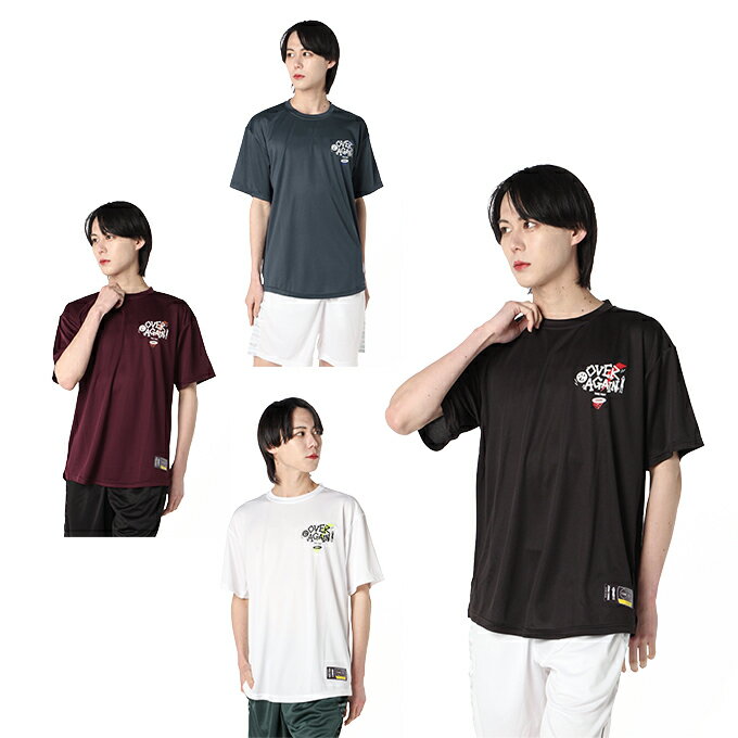 【期間限定クーポン配布中！ 12/30 0:00～1/5 23:59】【メール便送料無料】スリーポイント ThreePoint バスケットボールウェア 半袖シャツ メンズ OVERAGAIN半袖Tシャツ TP570413D05