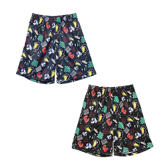 スリーポイント ThreePoint バスケットボール ハーフパンツ メンズ レディース Jグッズ総柄パンツ TP570406D08 【メール便可】 sc
