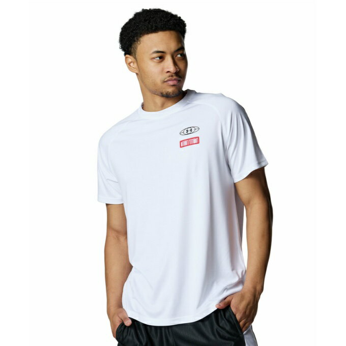 アンダーアーマー バスケットボールウェア 半袖シャツ メンズ UA Tech Graphic Short Sleeve T-Shirt 6001282-100 UNDER ARMOUR 【メール便可】 sc