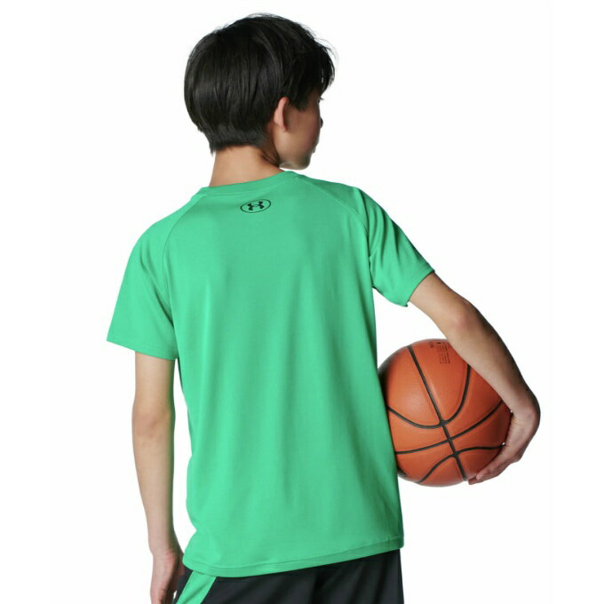 アンダーアーマー バスケットボールウェア 半袖シャツ ジュニア UA Tech Logo Short Sleeve T-Shirt 6001286-340 UNDER ARMOUR 【メール便可】 sc