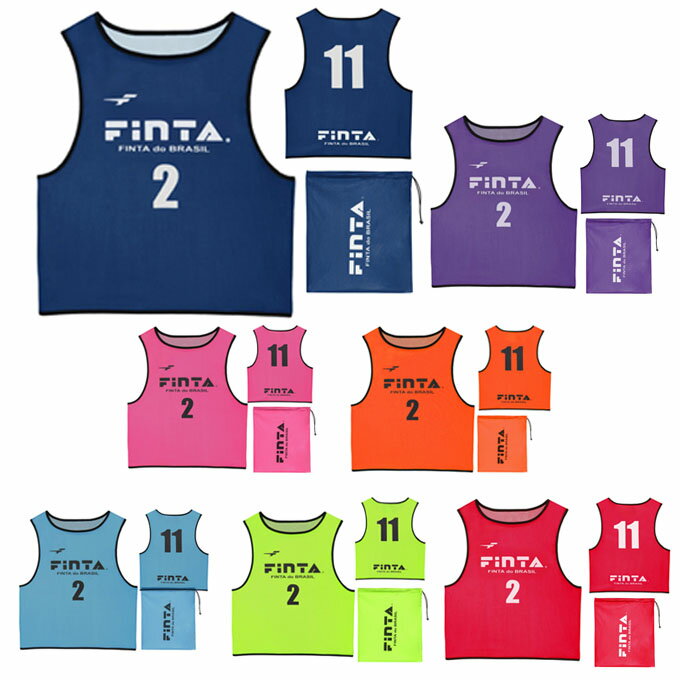 樂天商城 - 【期間限定クーポン配布中！ 5/9 20:00〜5/18 23:59】 【メール便送料無料】FINTA ビブス 昇華 ビブス10枚セット 番号入り FT3525 sc