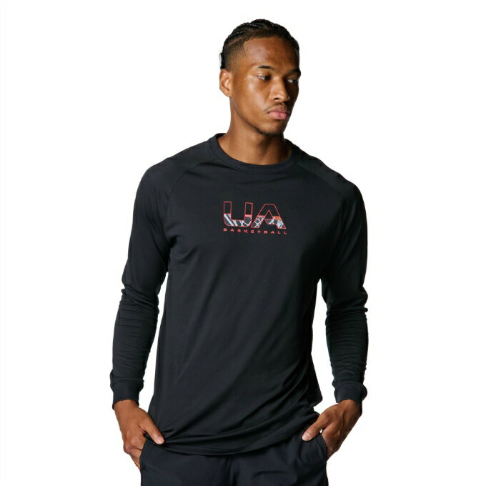 アンダーアーマー(UNDER ARMOUR) バスケットボール 長袖シャツ メンズ UAテック ロゴ ロングスリーブ T..