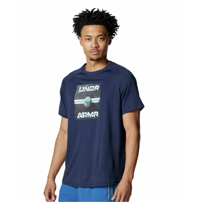 乐天商城 - アンダーアーマー バスケットボールウェア 半袖シャツ メンズ UA DREAMERS LOGO SHORT SLEEVE T-SHIRT 6012507-410 UNDER ARMOUR sc