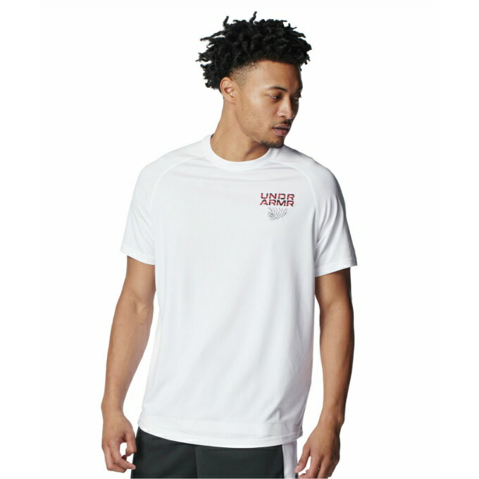 乐天商城 - アンダーアーマー バスケットボールウェア 半袖シャツ メンズ UA DREAMERS GRAPHIC SHORT SLEEVE T-SHIRT 6012508-100 UNDER ARMOUR sc