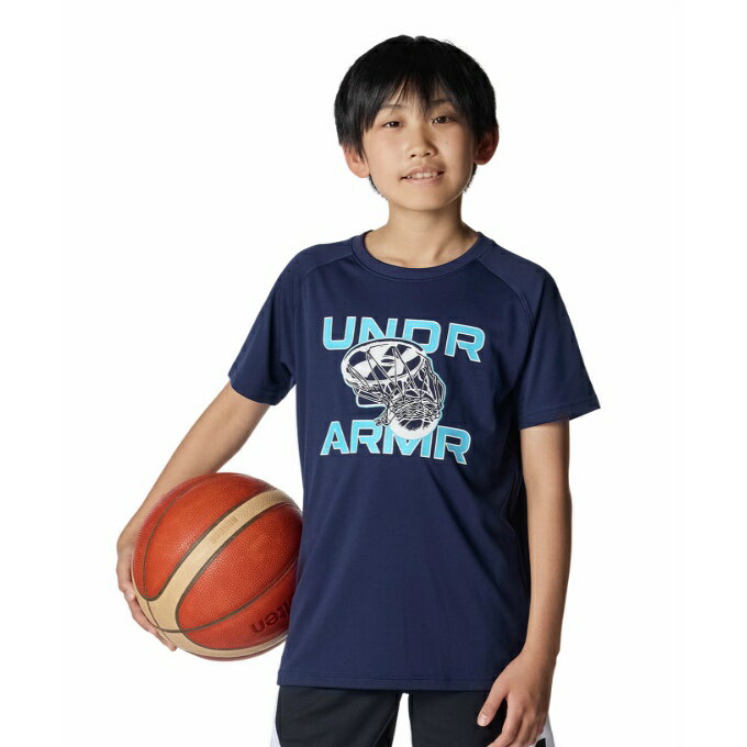 乐天商城 - アンダーアーマー(UNDER ARMOUR) バスケットボールウェア 半袖シャツ ジュニア UA NEXT GEN GRAPHIC SHORT SLEEVE T-SHIRT 6012518-410 sc