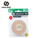 テーピング 伸縮 キネシオロジーテープ25mm 2個入り VQ580201H08 ビジョンクエスト VISION QUEST sw