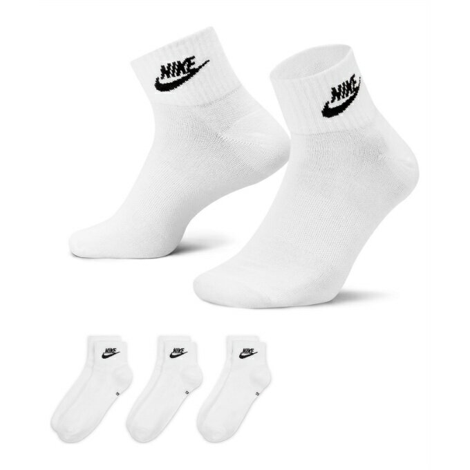 ナイキ アンクルソックス メンズ レディース エブリデイ エッセンシャル 3足 DX5074-101 NIKE swのサムネイル