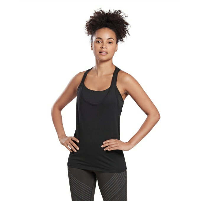 リーボック Reebok ノースリーブシャツ レディース GB コットン レーサー ベクター タンクトップ GB Cotton Racer Vector Tank Top FT9633【メール便可】 swのサムネイル