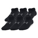 アンダーアーマー アンクルソックス ジュニア JR 6Pノーショーソックス 1382610-001 UNDER ARMOUR sw 【メール便可】