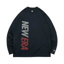 ニューエラ スポーツウェア 長袖 メンズ 長袖 テック Tシャツ Vertical Dot Logo ブラック 14121994 NEW ERA 【メール便可】 sw