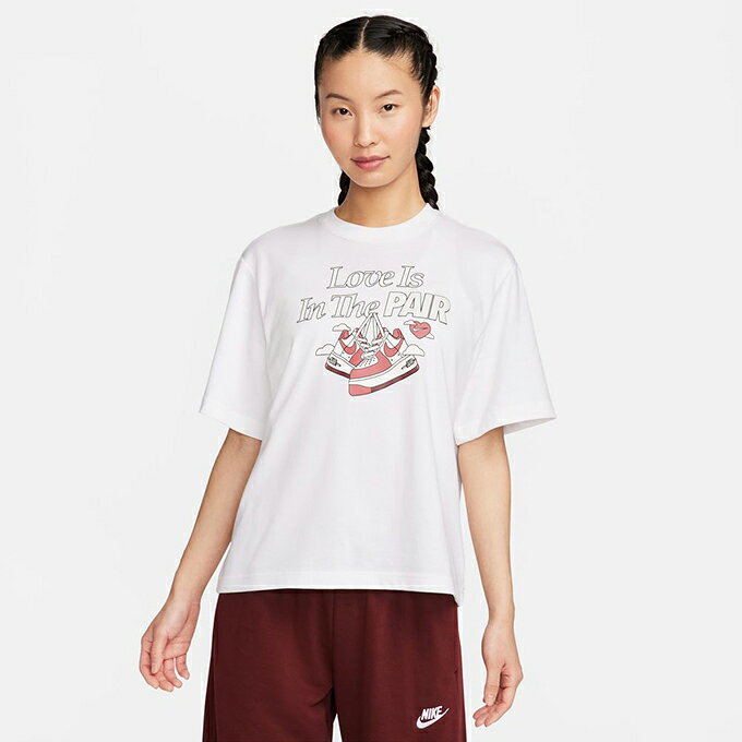 ナイキ Tシャツ 半袖 レディース L NSW OCBOXY VDAY半袖T FQ8871-100 NIKE 【メール便可】 sw