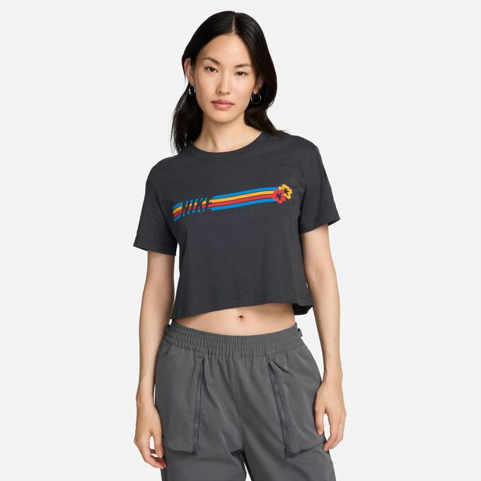 ナイキ Tシャツ 半袖 レディース NSW NCPS クロップド半袖T HF4616-070 NIKE 【メール便可】 sw