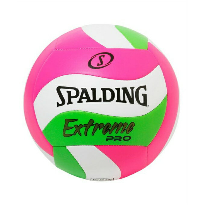 スポルディング SPALDING バレーボール エクストリームプロ ウェーブ ピンク グリーン 5号球 72-197Z ..