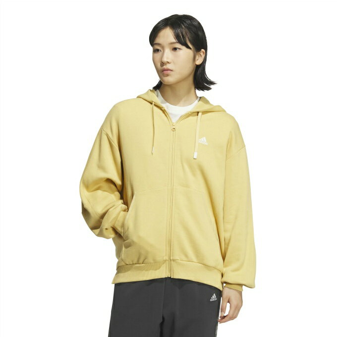 アディダス スウェットパーカー レディース WORDING LOOSE FIT FRENCHTERRY FULL ZIP HOODIE JG8224 KTX49 adidas sw
