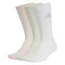【全品15%OFFクーポン!5/9 20:00〜5/18 23:59】 アディダス ハイソックス メンズ レディース クッション クルーソックス 3足組 IZ0...