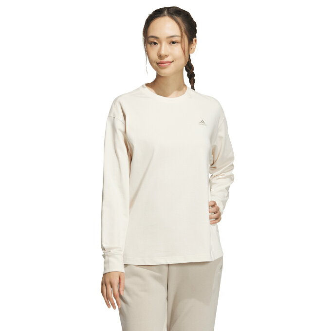 アディダス Tシャツ 長袖 レディース エッセンシャルズ プラス スモールロゴ 長袖Tシャツ KVF86-JF1425 adidas sw