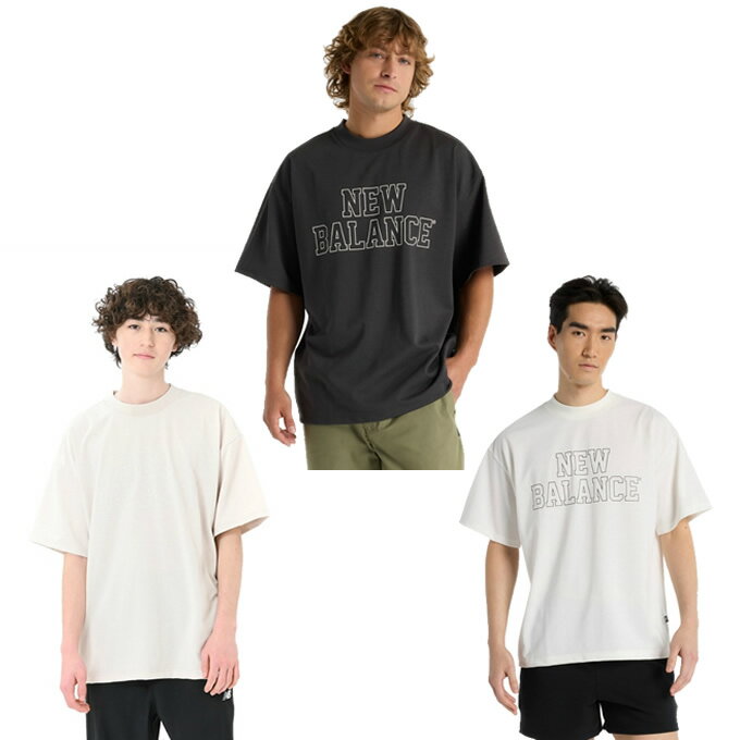 コットンライクなポリエステル100%素材のショートスリーブTシャツです。 オーバーサイズのゆったりとしたボックスシルエットが、細身のボトムとの相性抜群。 フロントのブロックタイプのNBロゴプリントと、左裾のピスネームタグがデザインのアクセントに。 吸汗速乾性に優れたNB Dryがカラダをドライにキープする、日本人の体系に合わせたスマートな一着です。 ■カラー：BLK、SST、TWF ■サイズ：S、M、L、XL、2XL 参考サイズ S(身長/162-168cm、胸囲/85-91cm、ウエスト/71-77cm) M(身長/167-173cm、胸囲/89-95cm、ウエスト/75-81cm) L(身長/172-178cm、胸囲/93-99cm、ウエスト/79-85cm) XL(身長/177-183cm、胸囲/97-103cm、ウエスト/83-89cm) ※サイズは目安となります。 ご自身のサイズが2つのサイズの中間にある場合、タイトなフィット感がお好みであれば小さい方、ルーズなフィット感がお好みであれば大きい方のサイズをお選びいただくことをおすすめします。 ■素材：リサイクルポリエステル100% ■機能：吸汗速乾 ■原産国：ベトナム 検索ワード：スポーツウェア トレーニングウェア 半そで 機能Tシャツ