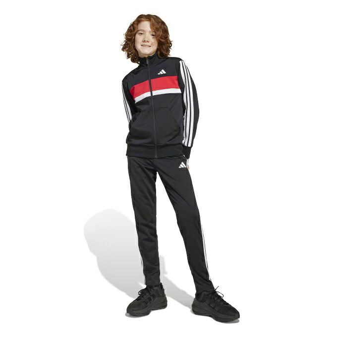 아디다스(adidas) 저지 상하 세트 주니어 시즈널 에센셜즈 Tiberio 쓰리 스트라이프스 트리콧 트럭 슈트 키즈 JC7519 KQG66 od