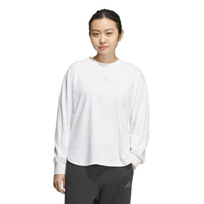 【メール便送料無料】アディダス Tシャツ 長袖 レディース ワード 長袖Tシャツ JN9972 KQD31 adidas